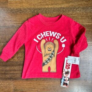 Star Wars 12m “I Chews U” Chewbacca Long Sleeve Tee